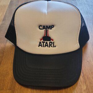 Retro Camp Atari Mesh Trucker Hat Black/White